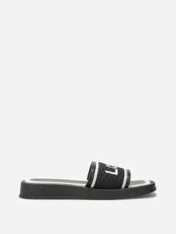 Outlet La Modeuse Mules "Love" avec plateforme Noir