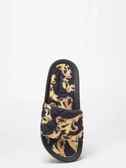 New La Modeuse Mules  matelassées à imprimé baroque Noir