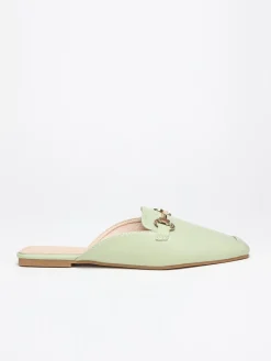La Modeuse Mules mocassins Vert