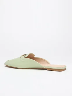 La Modeuse Mules mocassins Vert