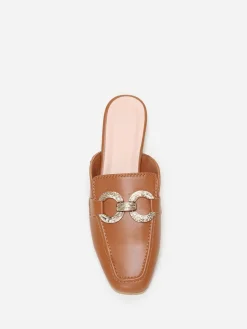 Best La Modeuse Mules mocassins  à boucles Camel