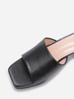 La Modeuse Mules plateforme à talon grandes tailles Noir