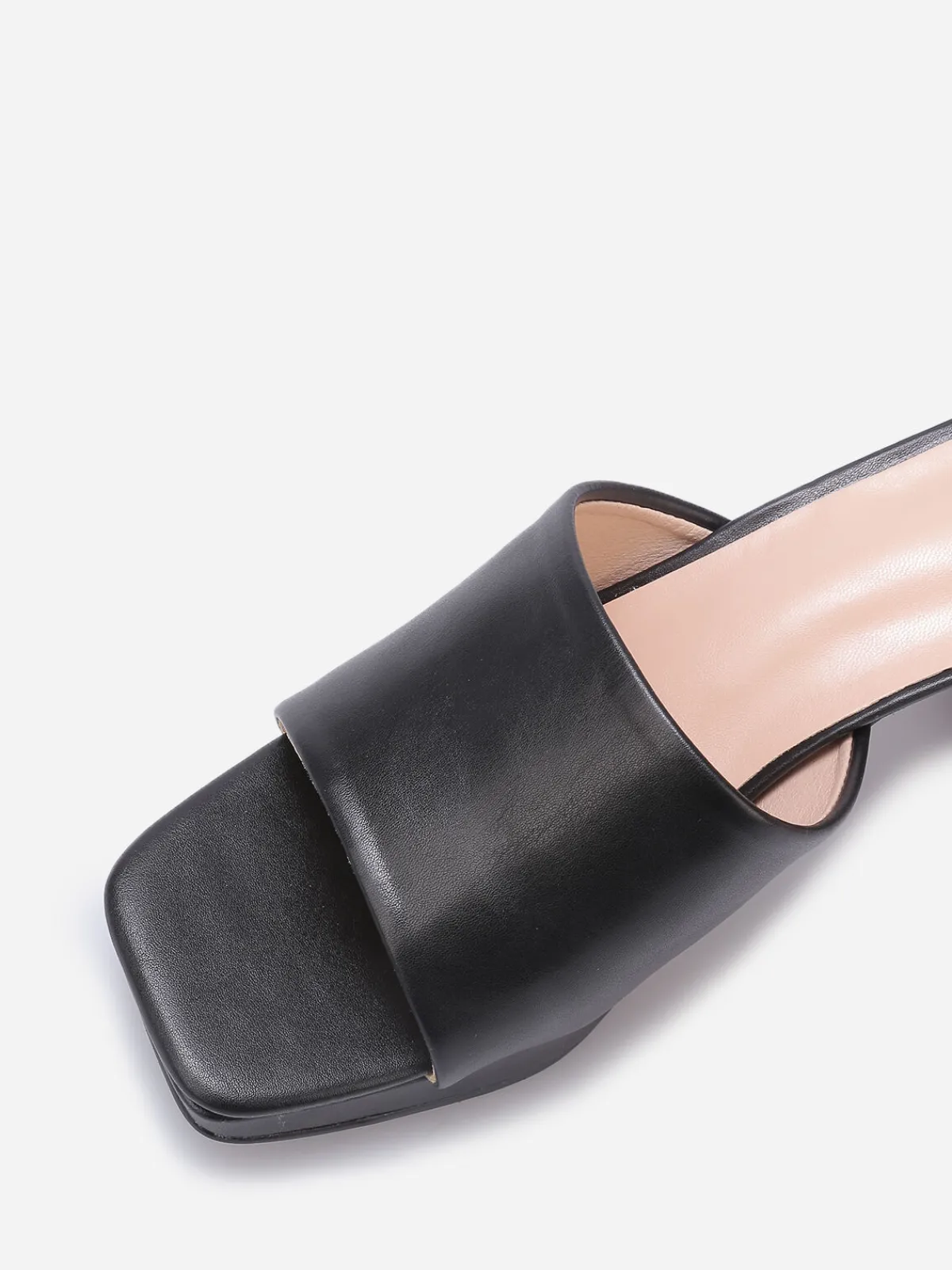 La Modeuse Mules plateforme à talon grandes tailles Noir