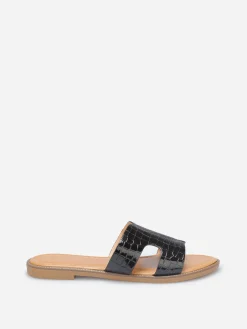 Best La Modeuse Mules plates à bride texturée Noir