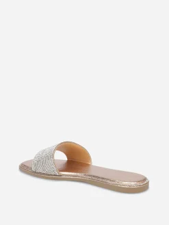 Sale La Modeuse Mules plates à strass Dorérose