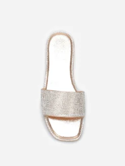 Sale La Modeuse Mules plates à strass Dorérose