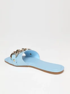 Discount La Modeuse Mules plates  avec chaîne Bleu