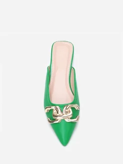 Discount La Modeuse Mules pointues  à boucle Vert
