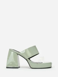 Hot La Modeuse Mules style babies vernies Vert