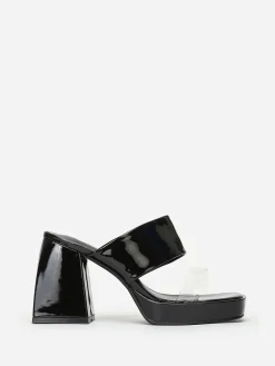Sale La Modeuse Mules style babies  vernies Noir
