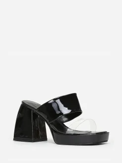 Sale La Modeuse Mules style babies  vernies Noir