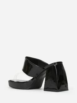 Sale La Modeuse Mules style babies  vernies Noir