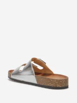 Best La Modeuse Mules vernies à boucles Argenté