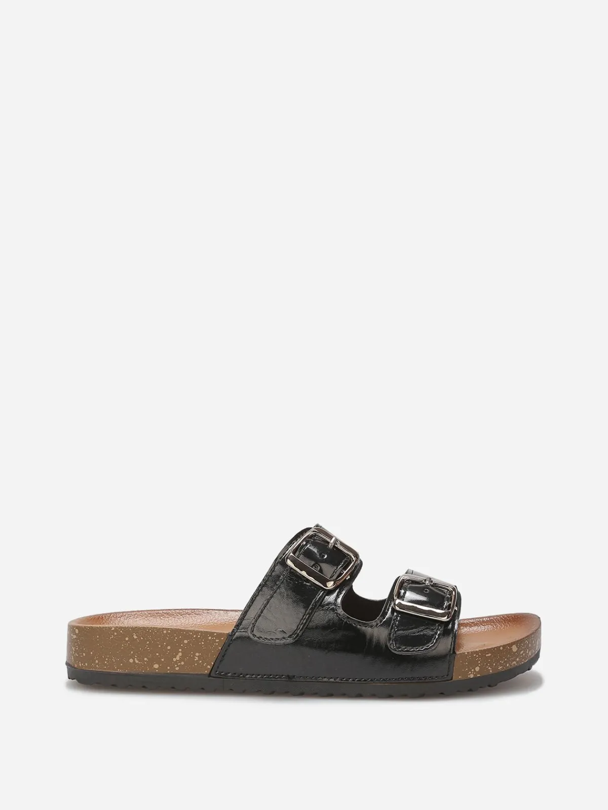 Online La Modeuse Mules vernies à boucles Noir