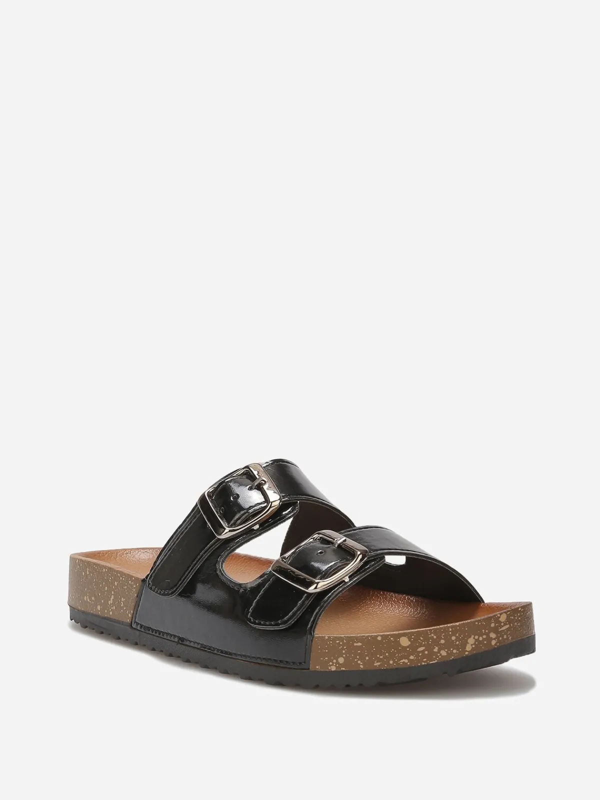 Online La Modeuse Mules vernies à boucles Noir