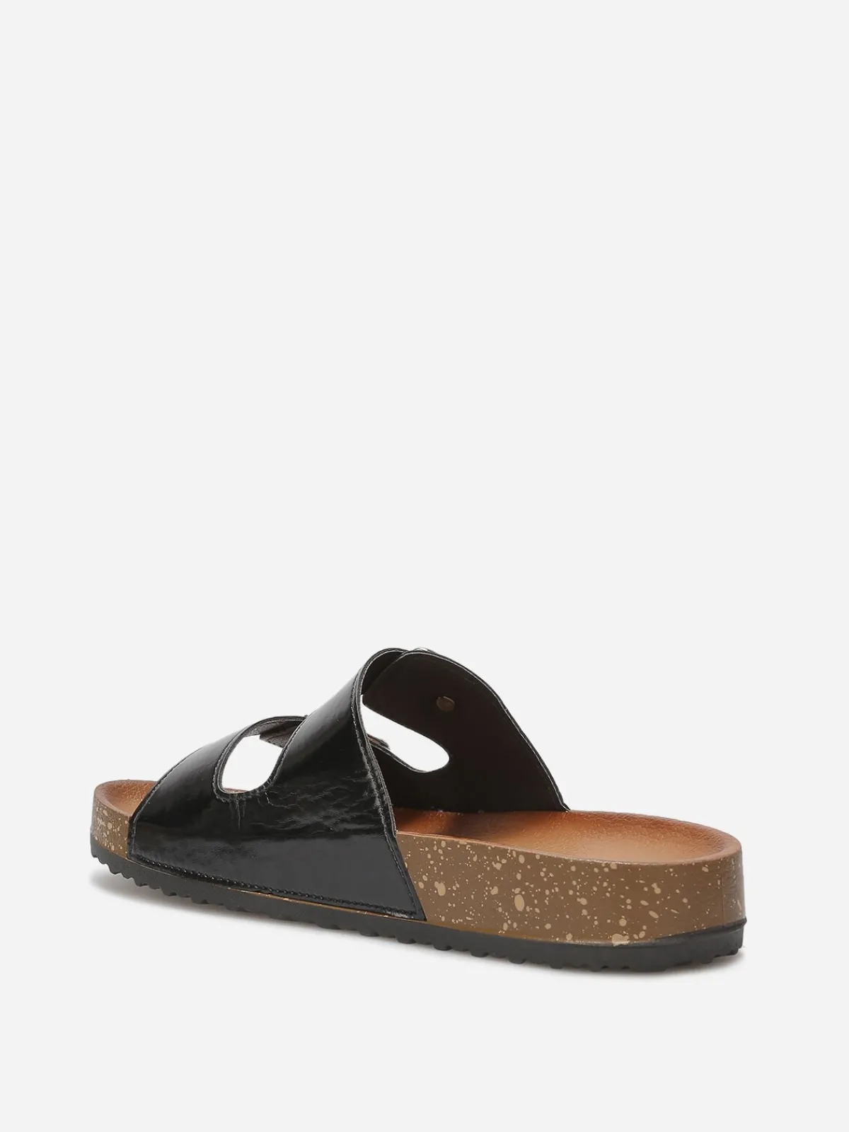Online La Modeuse Mules vernies à boucles Noir