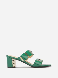 Best La Modeuse Mules vernies à détails dorés Vert