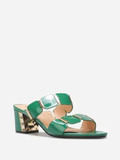 Best La Modeuse Mules vernies à détails dorés Vert