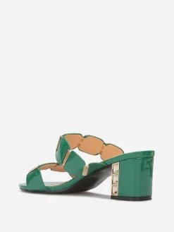 Best La Modeuse Mules vernies à détails dorés Vert