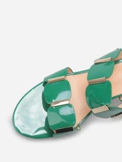 Best La Modeuse Mules vernies à détails dorés Vert
