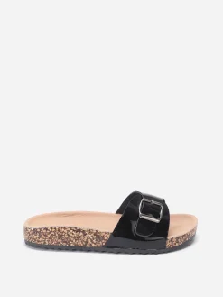 New La Modeuse Mules  vernies à semelle effet liège Noir