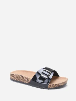 New La Modeuse Mules  vernies à semelle effet liège Noir