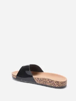 New La Modeuse Mules  vernies à semelle effet liège Noir