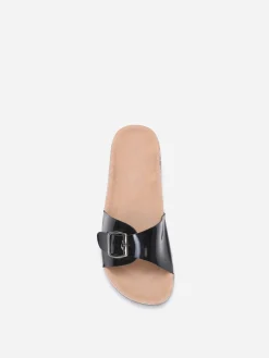 New La Modeuse Mules  vernies à semelle effet liège Noir