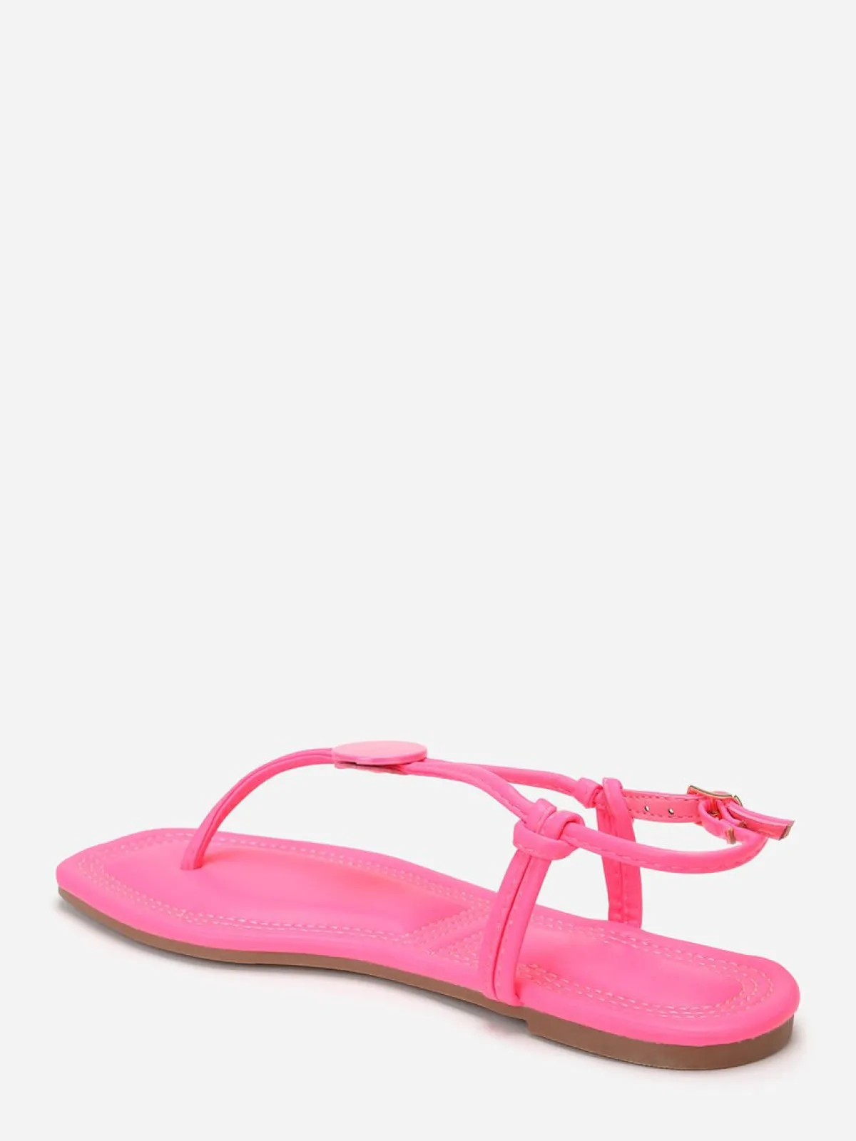 New La Modeuse Nu-pieds à empiècement rond Fuchsia