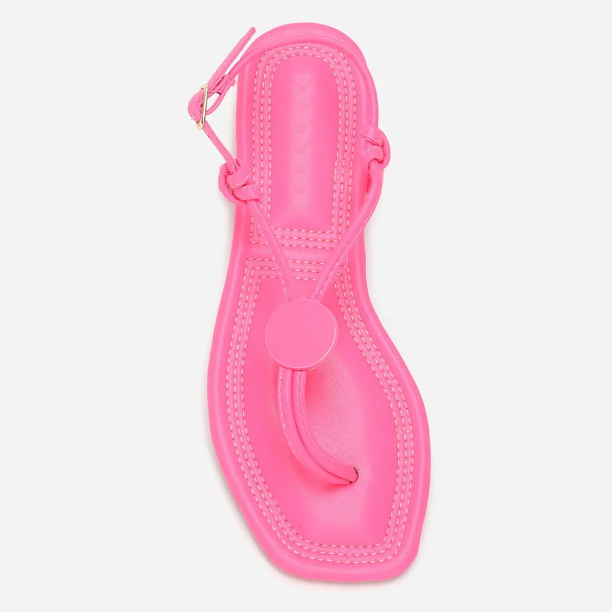 New La Modeuse Nu-pieds à empiècement rond Fuchsia