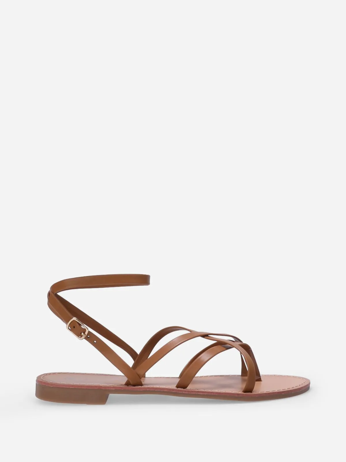 New La Modeuse Nu-pieds à fines brides croisées Camel