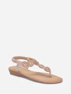 Online La Modeuse Nu-pieds pailletés à strass Dorérose