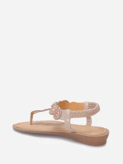 Online La Modeuse Nu-pieds pailletés à strass Dorérose