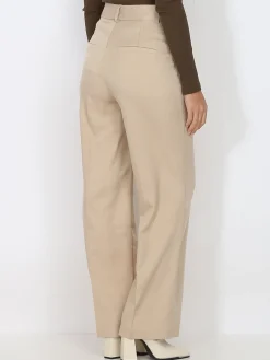 Outlet La Modeuse Pantalon à pinces ample Beige