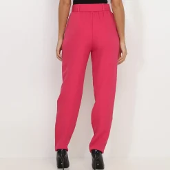 Clearance La Modeuse Pantalon à pinces avec ceinture Fuchsia