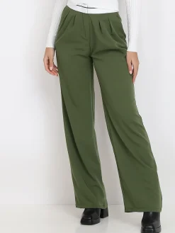 Clearance La Modeuse Pantalon ample style dad Kaki