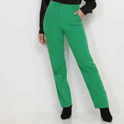 Discount La Modeuse Pantalon classique droit Vert