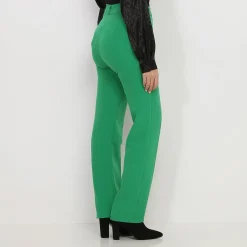 Discount La Modeuse Pantalon classique droit Vert