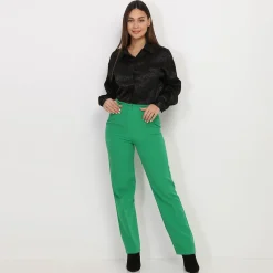Discount La Modeuse Pantalon classique droit Vert