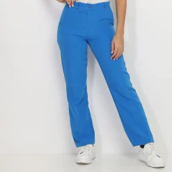 Best La Modeuse Pantalon classique droit Bleu
