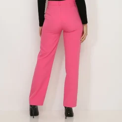 Discount La Modeuse Pantalon classique droit Fuchsia