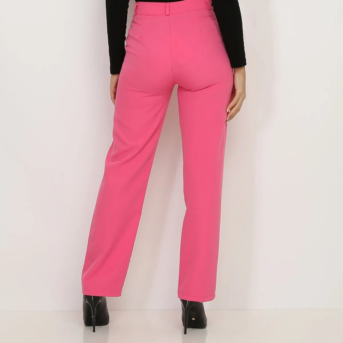 Discount La Modeuse Pantalon classique droit Fuchsia