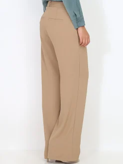 Outlet La Modeuse Pantalon costume dad oversize Taupe
