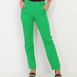 Sale La Modeuse Pantalon de costume droit Vert