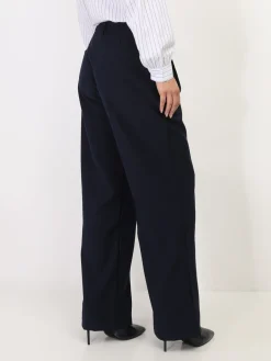 Sale La Modeuse Pantalon de costume large BleuMarine