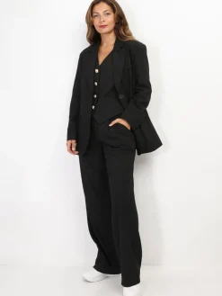 Outlet La Modeuse Pantalon de costume large Noir
