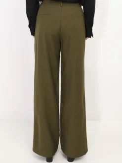 La Modeuse Pantalon de costume large Kaki