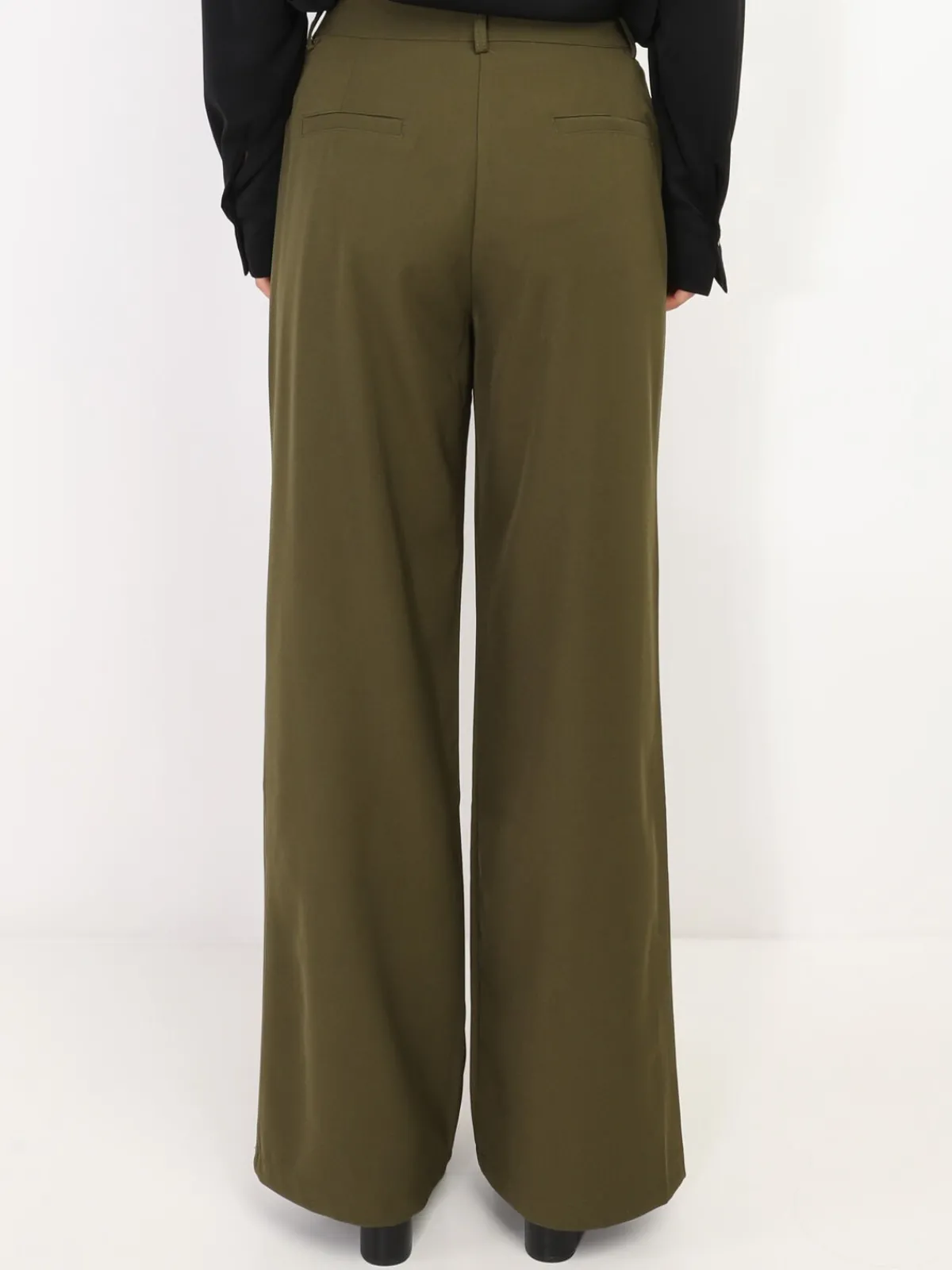 La Modeuse Pantalon de costume large Kaki