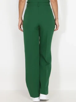 Outlet La Modeuse Pantalon de costume large à plis Vert