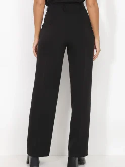 La Modeuse Pantalon de costume large à plis Noir